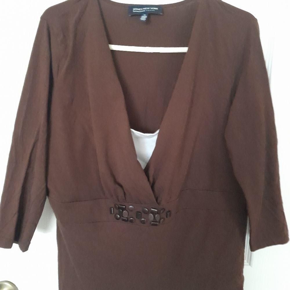 Jones New York Signature top Blouse size 1X